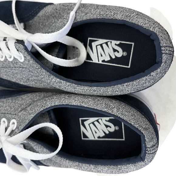 Vans Atwood Canvas Low Top Lace Up Sneakers Mens 8.5 Womens 10 Navy Skater - Picture 6 of 8